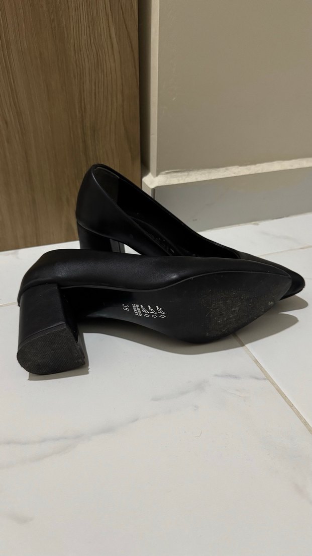 Kadın Siyah Klasik Topuklu Stiletto - Görsel 4