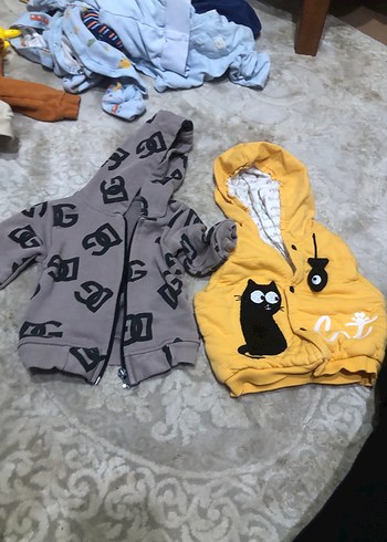 Gri Baskılı Kürklü Kedi Sweatshirtü - Görsel 2