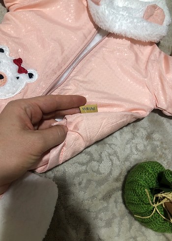 Pembe Kürklü Uzun Kollu Bebek Kız Takımı - Görsel 7