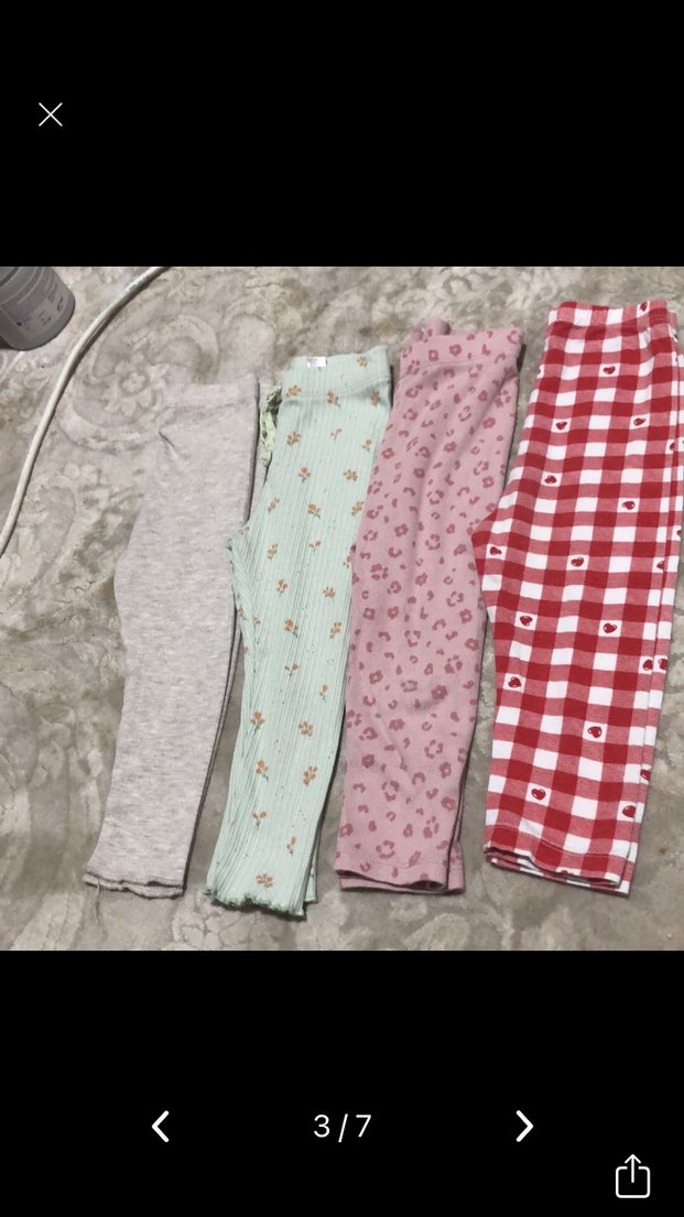 Kız Çocuk Çok Renkli Desenli Tayt Seti - Görsel 2