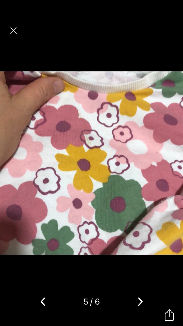 Pembe Çiçek Desenli Bebek Kız Takımı - Görsel 4