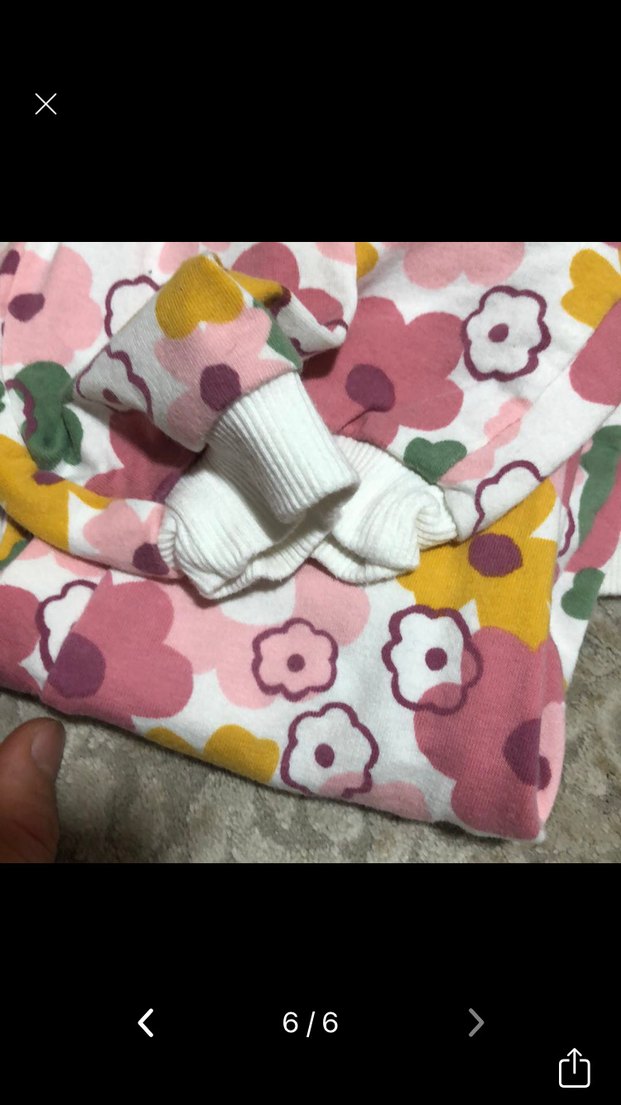 Pembe Çiçek Desenli Bebek Kız Takımı - Görsel 5