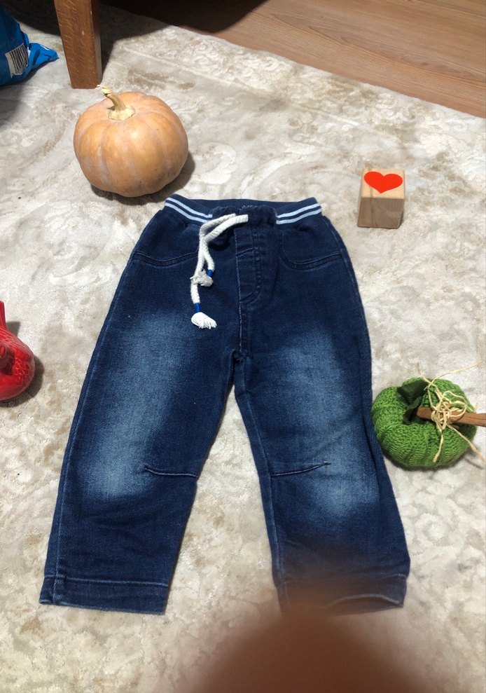 Erkek Çocuk Rahat Kesim Mavi Kot Pantolon - Görsel 2