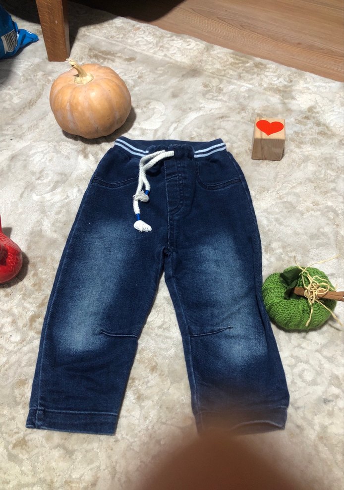 Erkek Çocuk Rahat Kesim Mavi Kot Pantolon - Görsel 3
