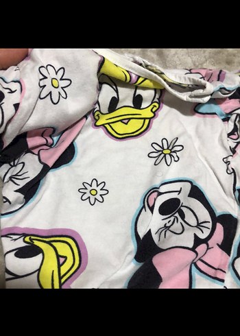 Renkli Baskılı Kız Çocuk Polar Pijama Takımı - Görsel 3