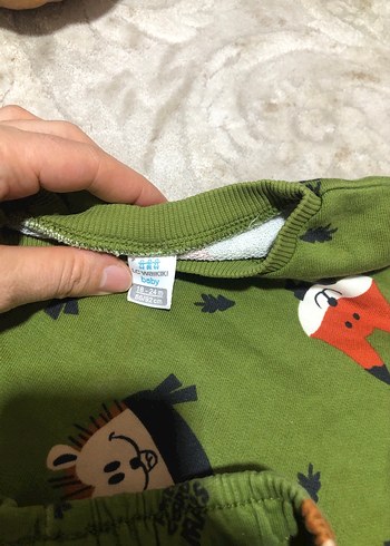 Renkli Baskılı Erkek Bebek Triko Takım - Görsel 7