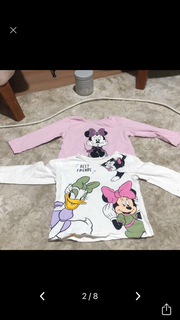 Kız Çocuk Uzun Kollu Baskılı Tişört - Görsel 2