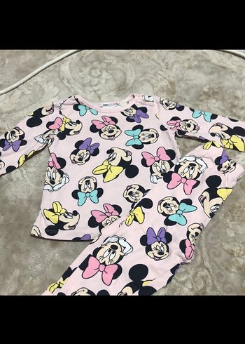 Bebek Kız Baskılı Uzun Kollu Tulum Seti - Görsel 3