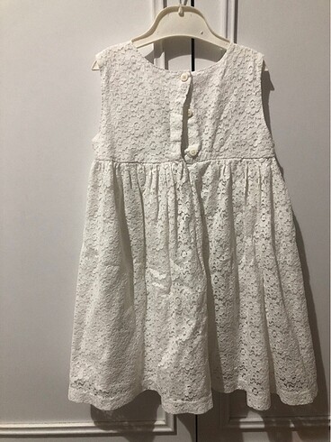 4 Yaş Beden beyaz Renk Kız çocuk elbise
