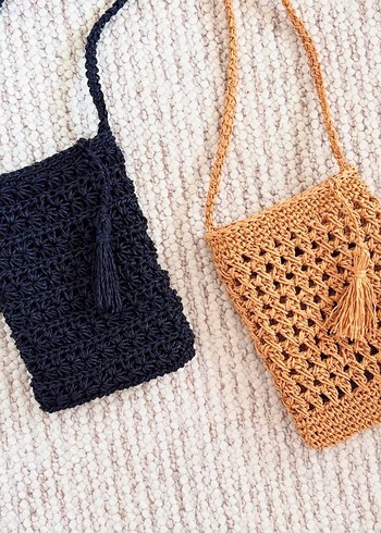 Püsküllü Örgü Bohem Kadın Çapraz Çanta - Görsel 2