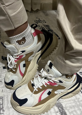 Beyaz Laced Hammerjack Stiletto Topuklu Spor Ayakkabı - Görsel 3