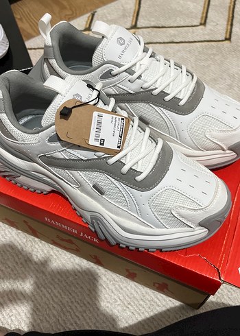 Hammer Jack Gri Beyaz Bağcıklı Spor Ayakkabı - Görsel 3