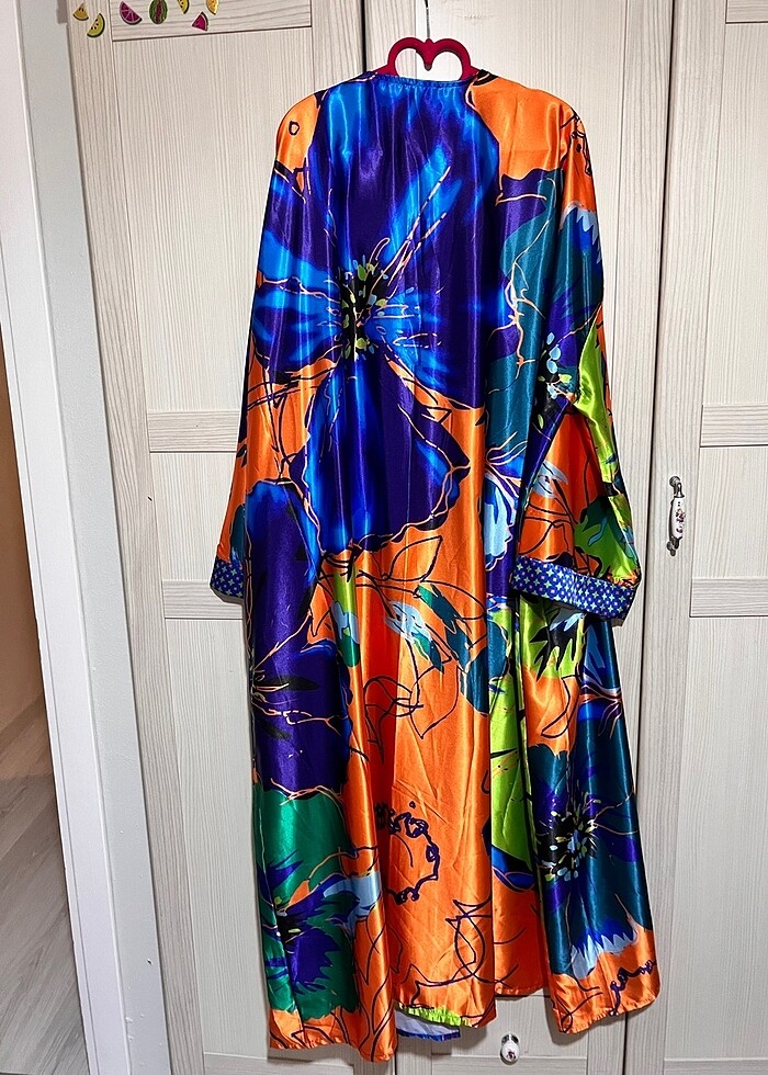 Saten Kimono Mükemmel Renk - Görsel 4