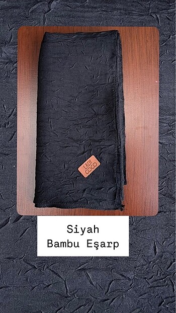 Siyah Bambu Eşarp