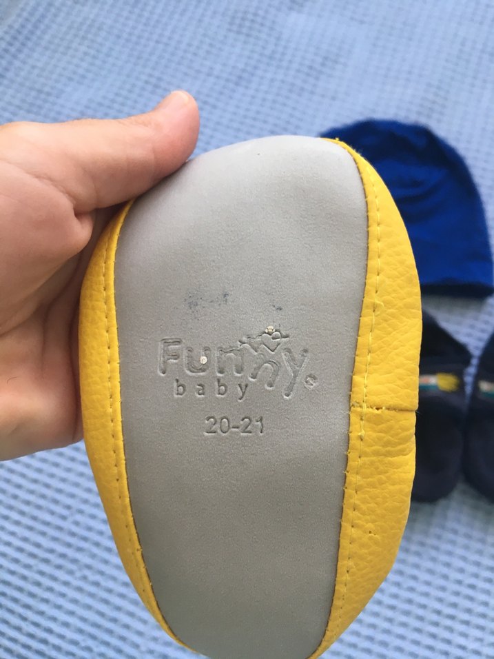 Renkli Erkek Bere ve Ev Ayakkabısı Seti - Görsel 2