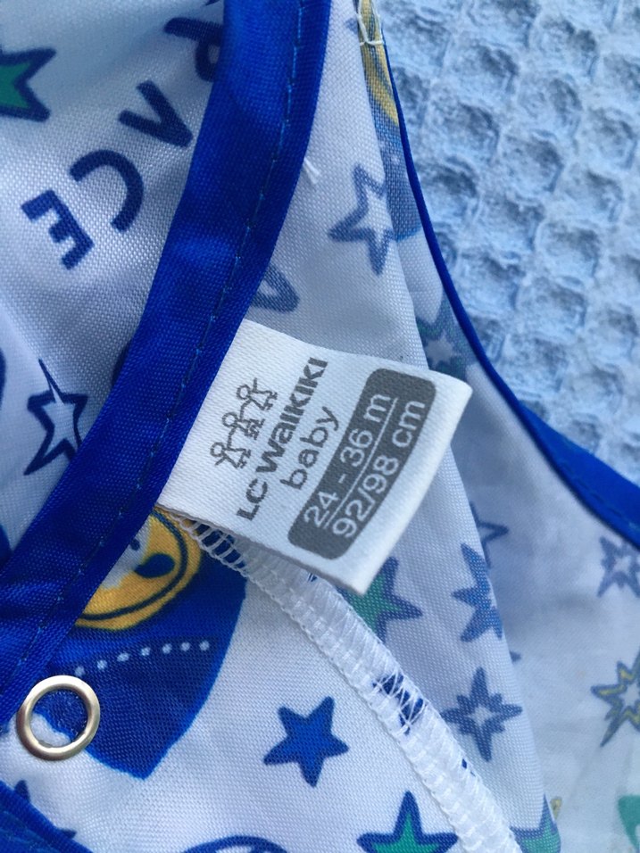 Uzun Kollu Renkli Desenli Bebek Önlüğü panduf - Görsel 4