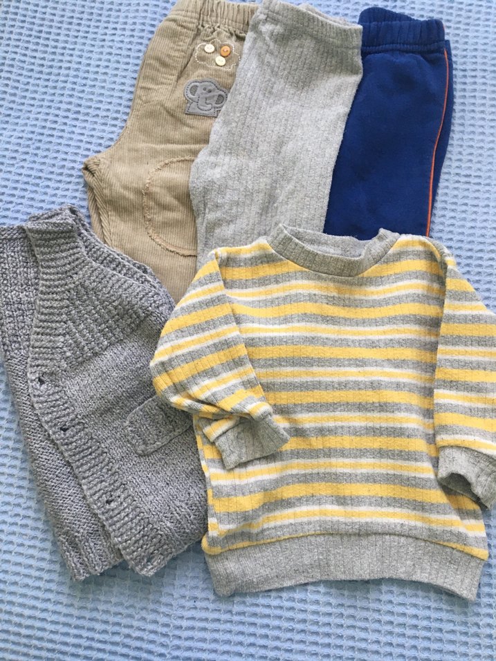 Gri Triko Bebek Erkek Kıyafet Seti - Görsel 2