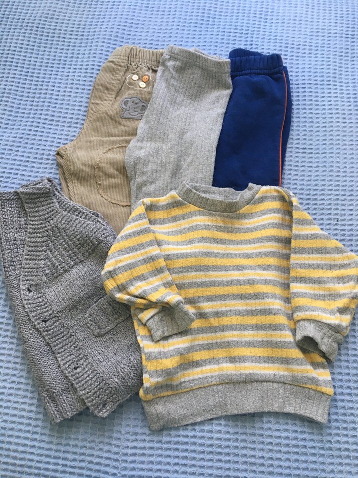 Gri Triko Bebek Erkek Kıyafet Seti - Görsel 4