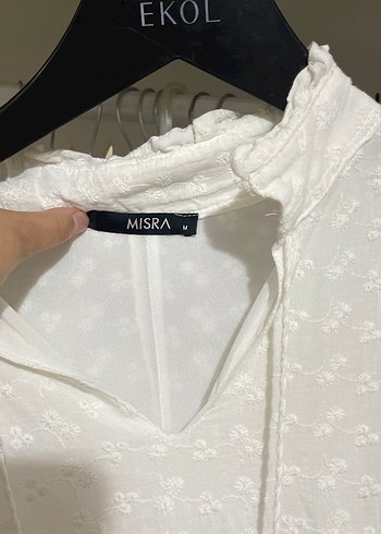 Diğer Beyaz Nakışlı Bohem Kadın Tunik