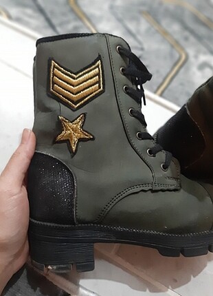 Bot kız çocuk haki yeşil 34 numara