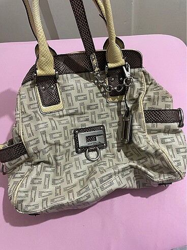 Beden camel Renk Guess vintage çanta
