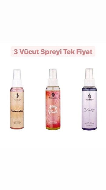 3?lü Body Mist Vücut Spreyi Seti