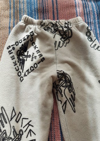 LC Waikiki Örgü Gri Baskılı Bol Kesim Çocuk Pantolon