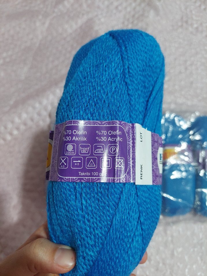 BILKAF Mavi El İşi İplik Seti - Görsel 2