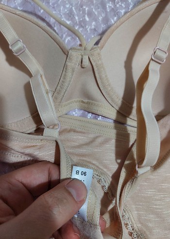 Bej Minimalist Midi Sütyen - Görsel 3