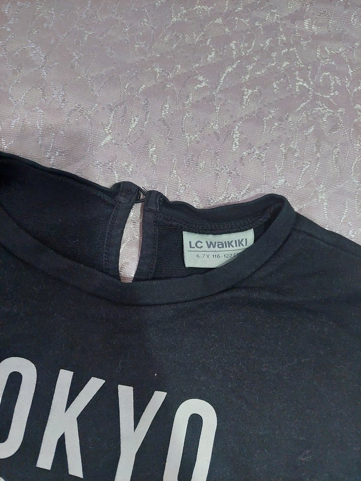 Kız Siyah Baskılı Uzun Kollu Sweatshirt - Görsel 3