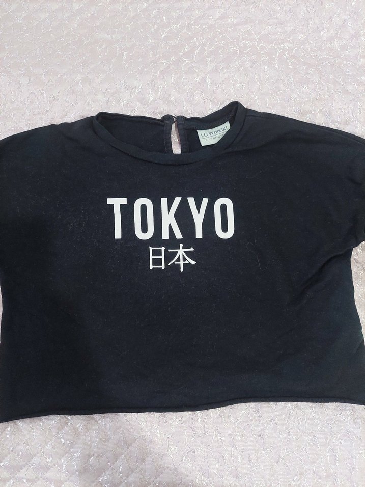 Kız Siyah Baskılı Uzun Kollu Sweatshirt - Görsel 2