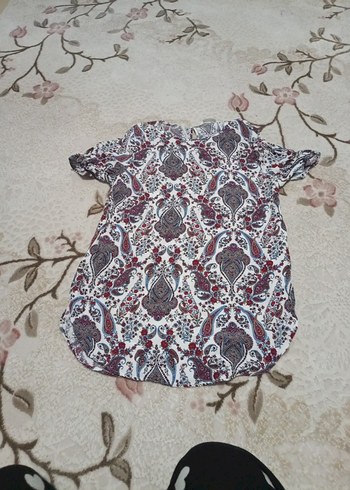 Bohem Desenli Kısa Kollu tşhirt - Görsel 4