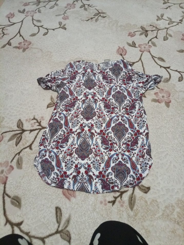 Bohem Desenli Kısa Kollu tşhirt - Görsel 3