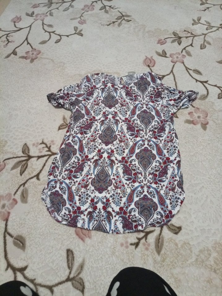 Bohem Desenli Kısa Kollu tşhirt - Görsel 4