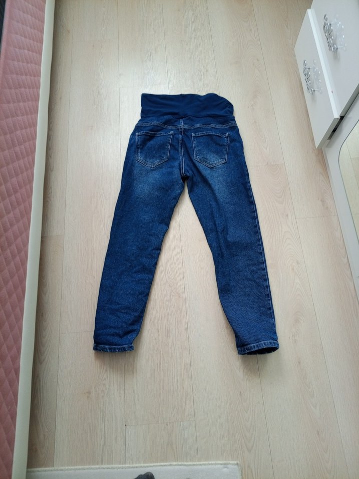 Koyu Mavi Hamile Kot Pantolon - Görsel 5