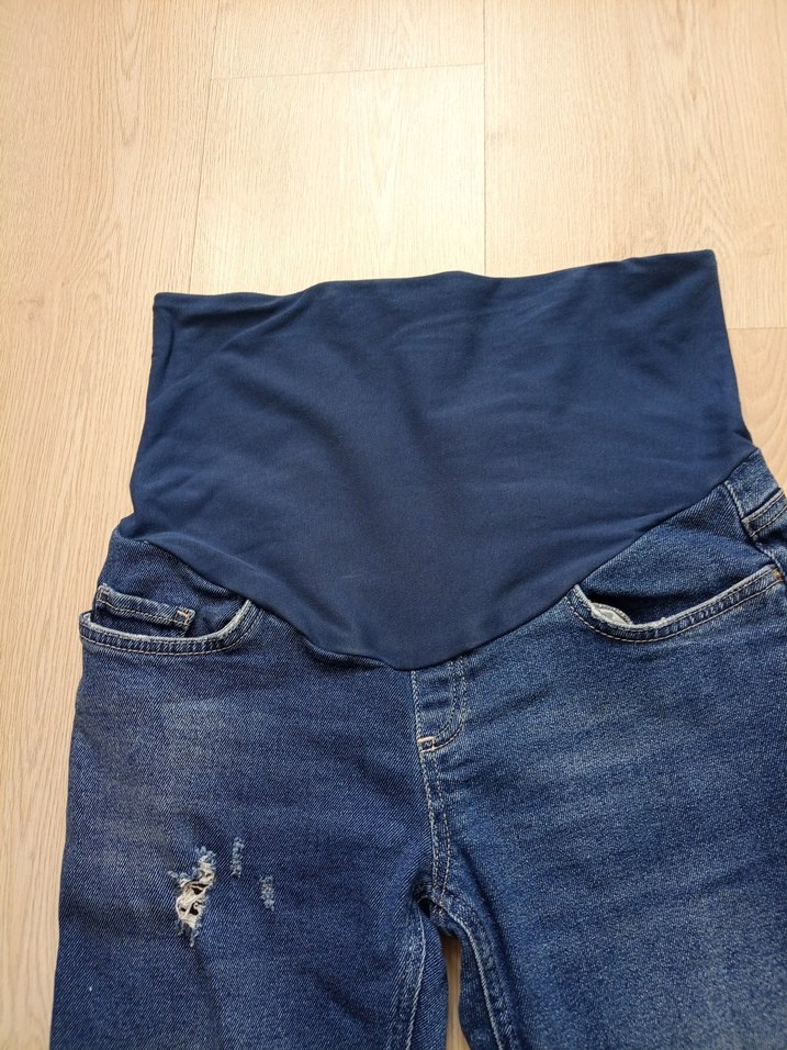 Koyu Mavi Hamile Kot Pantolon - Görsel 4