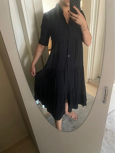 Siyah uzun günlük elbise?