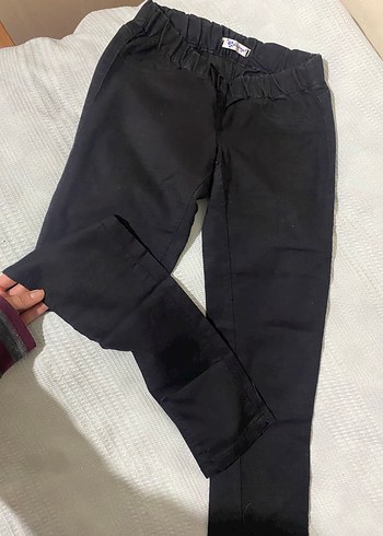 Siyah lastik Bel Kadın Pantolon - Görsel 3