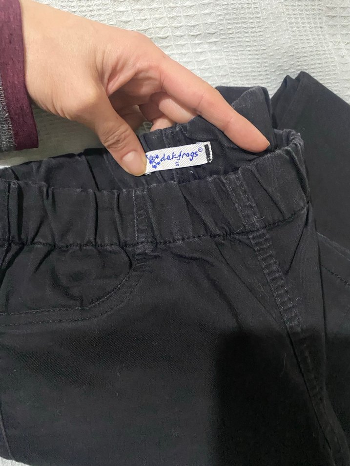 Siyah lastik Bel Kadın Pantolon - Görsel 2