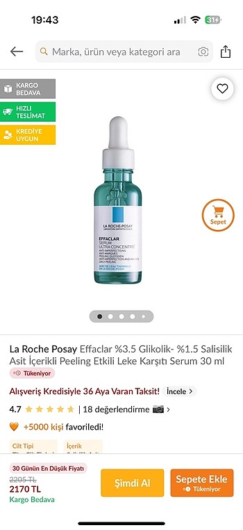La Roche Posay La roche Posay effeclar serum