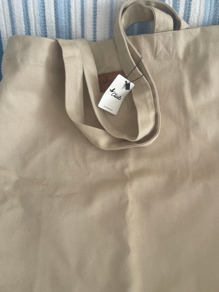 Bej Keten Kadın Çanta - Görsel 3