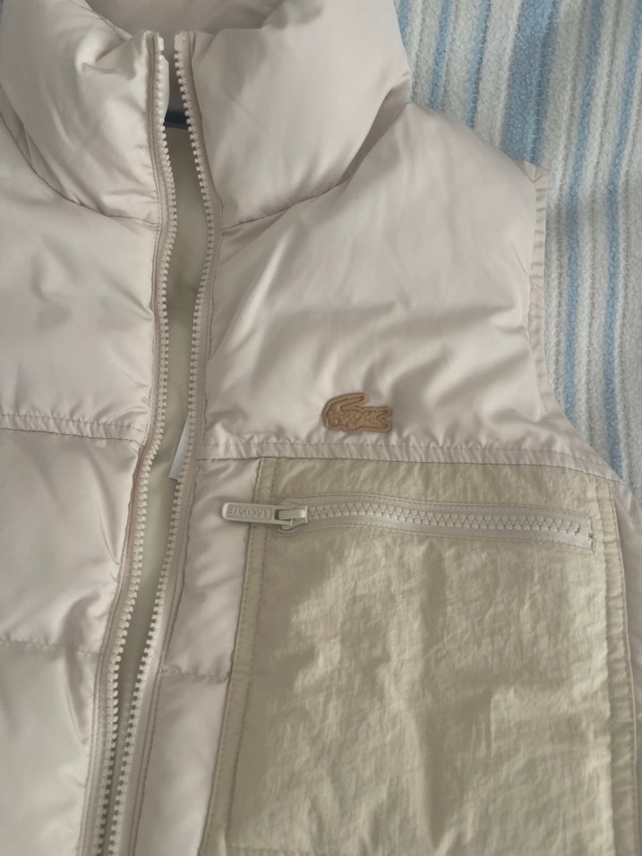 Beyaz Yumuşak Kumaşlı Fermuarlı Kadın Yelek - Görsel 2