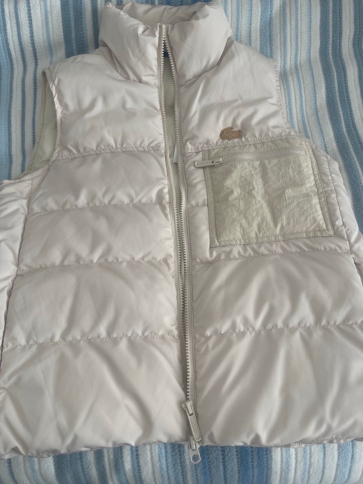 Beyaz Yumuşak Kumaşlı Fermuarlı Kadın Yelek - Görsel 3