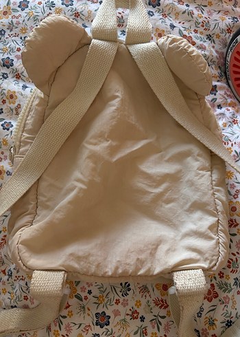 Krem Fermuarlı çocuk kreş çantası mango - Görsel 4