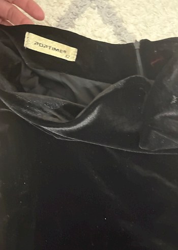 Uzun Kollu Siyah Drapeli Kadın Abiye Elbise - Görsel 6