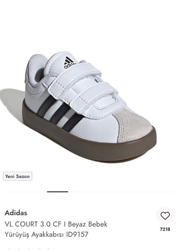 Adidas Beyaz Bebek Yürüyüş Ayakkabısı Velcro