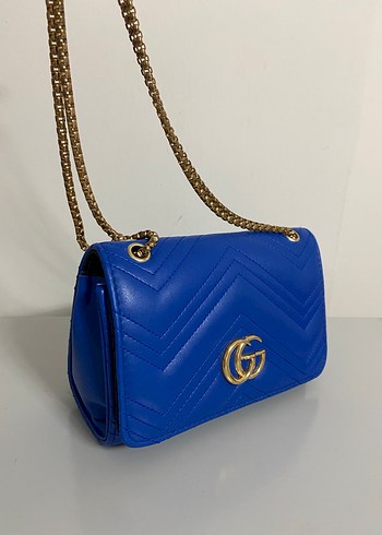 Zara Zincir Detaylı Lacivert Deri Kadın Çanta