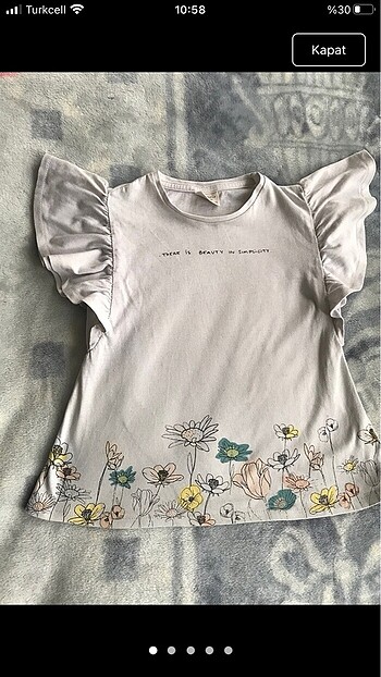 5 Yaş Beden Zara iki tshirt