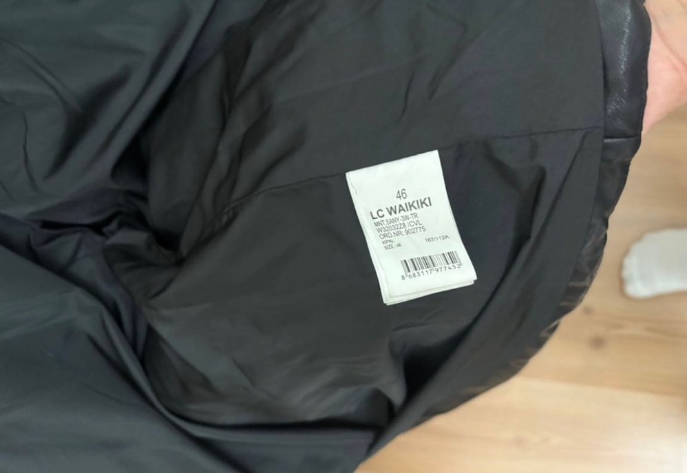 Düğmeli Siyah Deri Kadın Ceket - Görsel 4