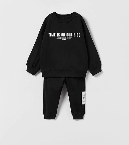 6 Yaş Beden siyah Renk Zara takım unisex